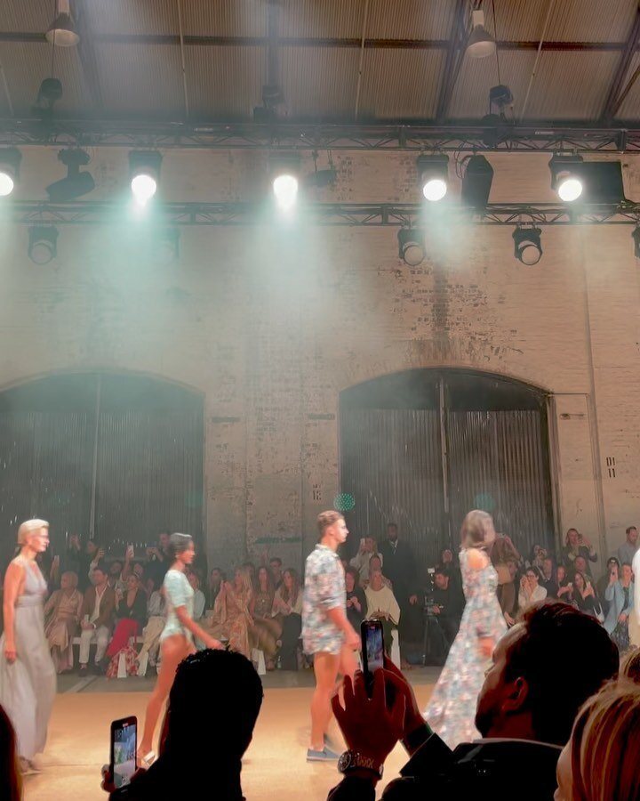 Runway show photographed from the front row
