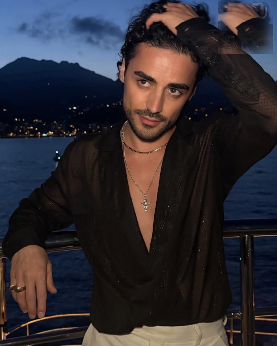 Men's brow feathering result photographed on location in Monaco