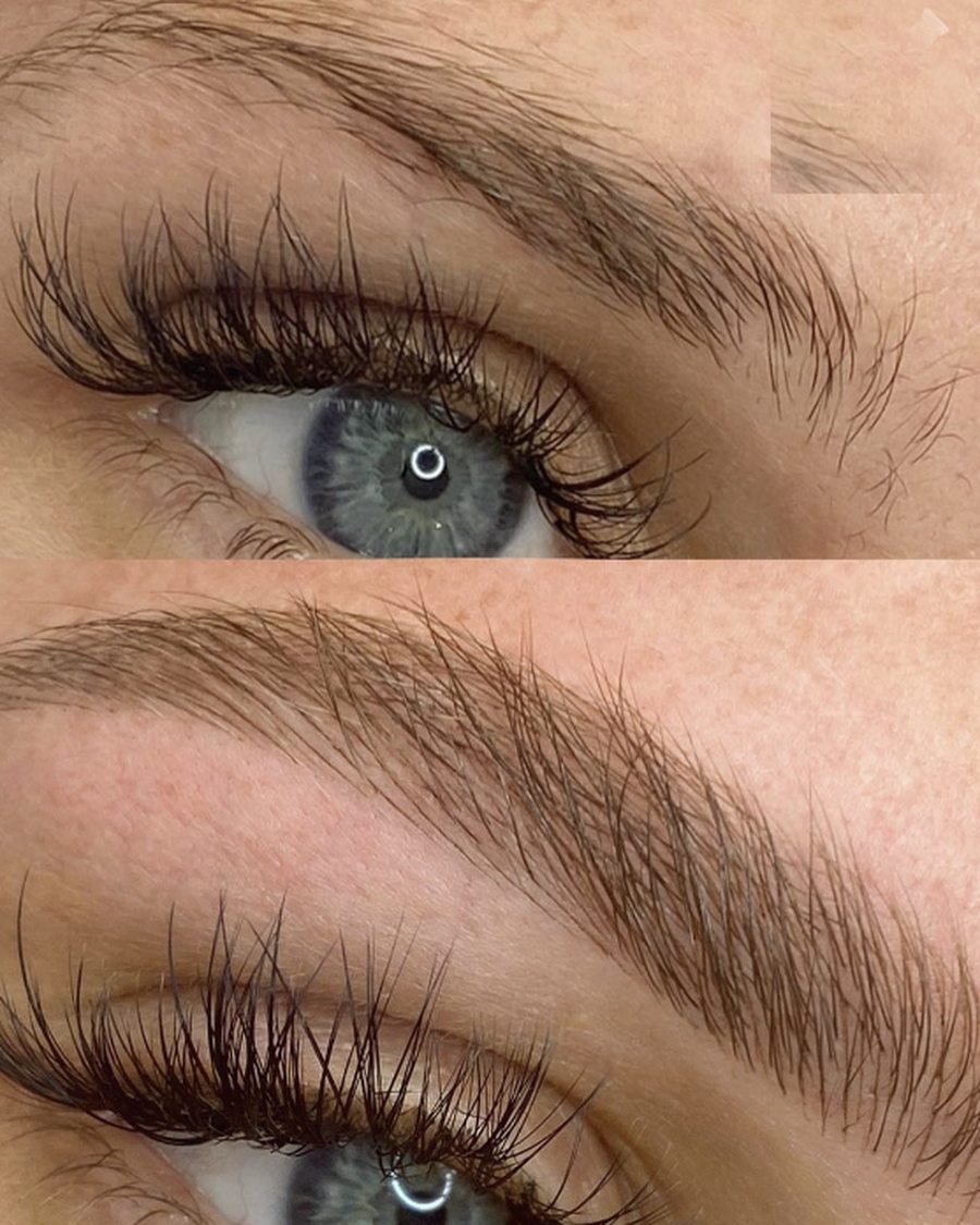 Full natural looking brows styled at the Toorak brow studio